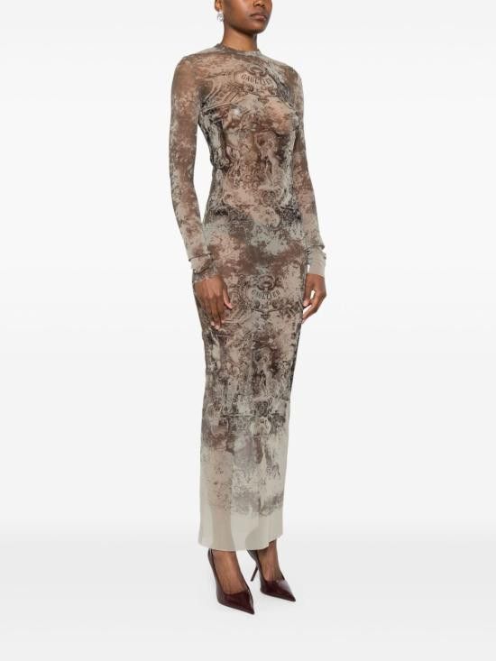 Jean Paul Gaultier JEAN PAUL GAULTIER Women Mid Skirts 2503WDR023 M006P6965 Beige Size S / US 4 / IT 40 - 2 Thumbnail