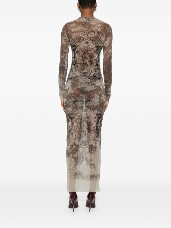Jean Paul Gaultier JEAN PAUL GAULTIER Women Mid Skirts 2503WDR023 M006P6965 Beige Size XS / US 0-2 / IT 36-38 - 4 Thumbnail