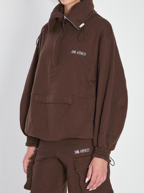 The Attico THE ATTICO Women Sweater 251WCB00091 BROWN Size S / US 4 / IT 40 - 2 Thumbnail