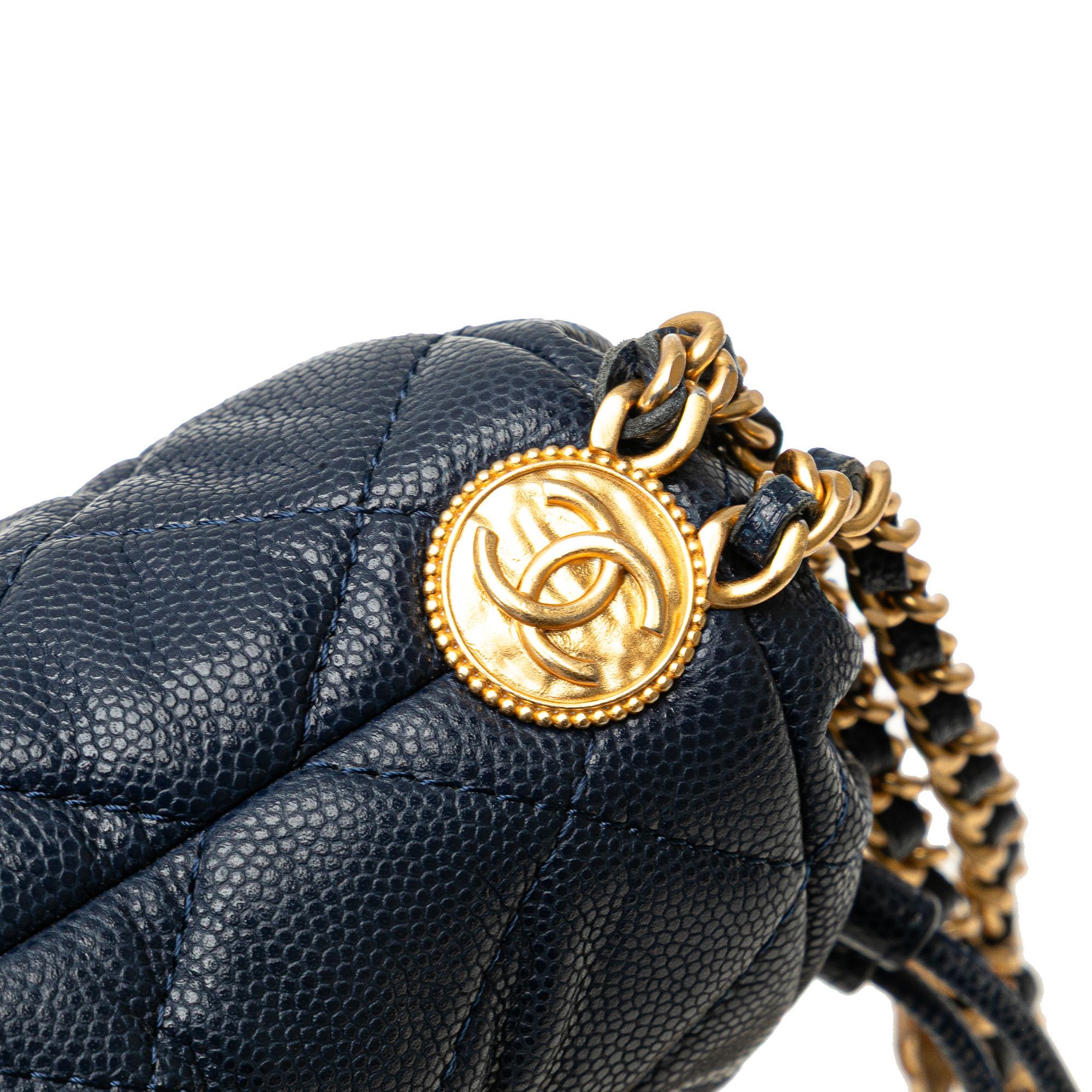 Chanel Chanel Mini Quilted Caviar Medallion Charms Drawstring Bucket Bag Size ONE SIZE - 8 Thumbnail