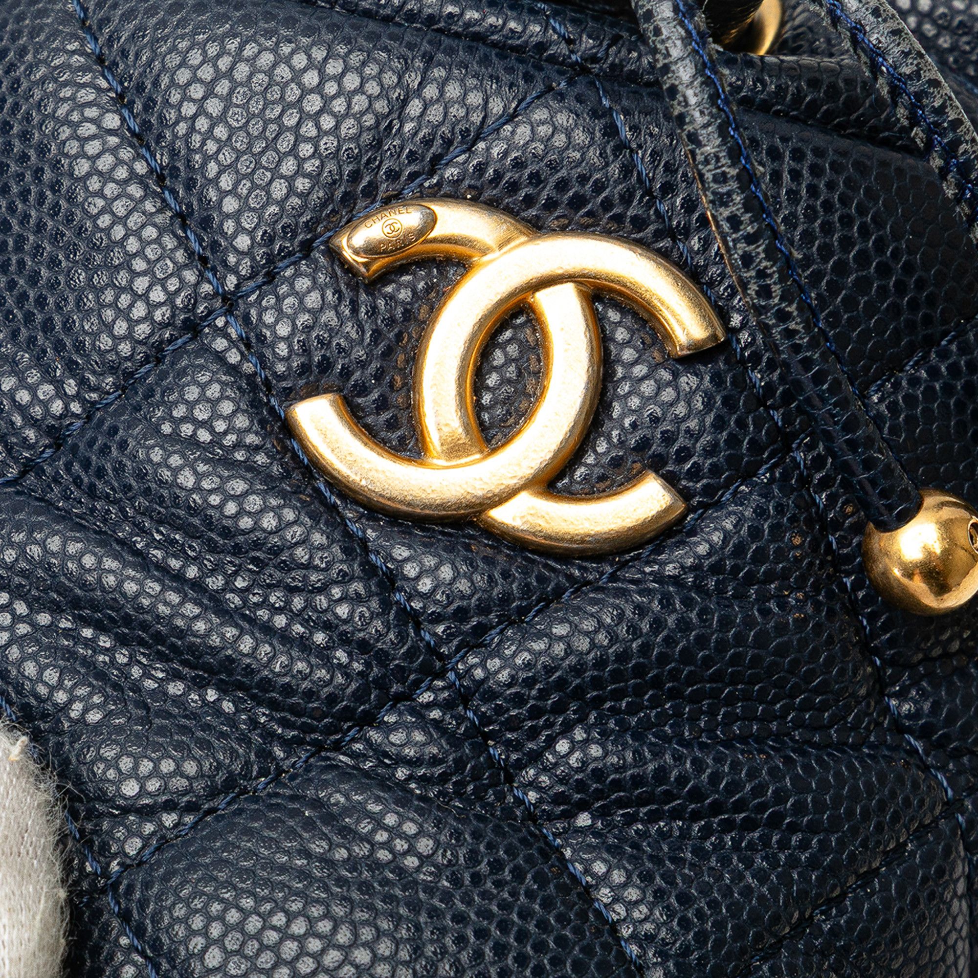 Chanel Chanel Mini Quilted Caviar Medallion Charms Drawstring Bucket Bag Size ONE SIZE - 9 Thumbnail