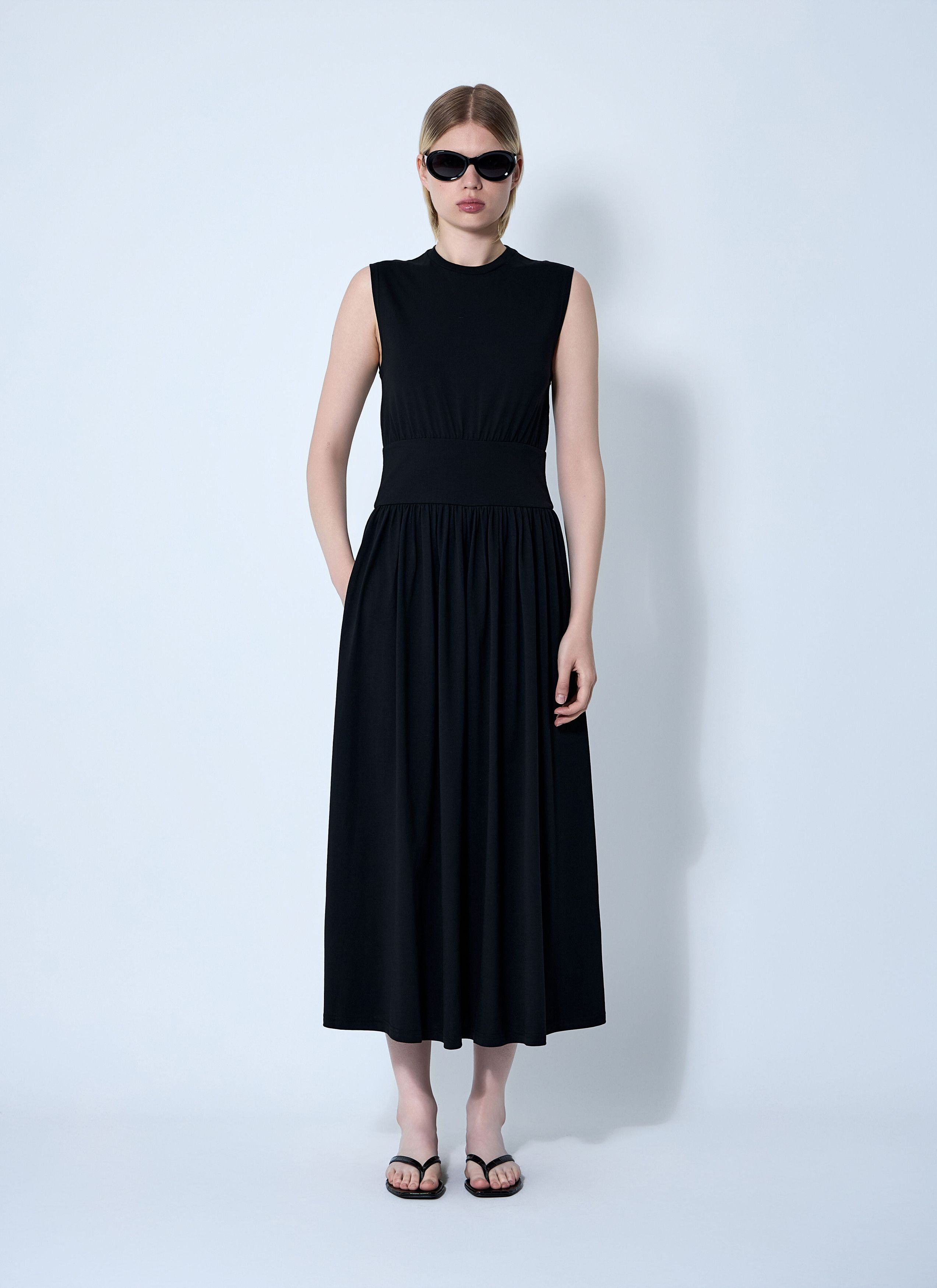Toteme Sleeveless Cotton Tee Dress Size S / US 4 / IT 40 - 2 Thumbnail