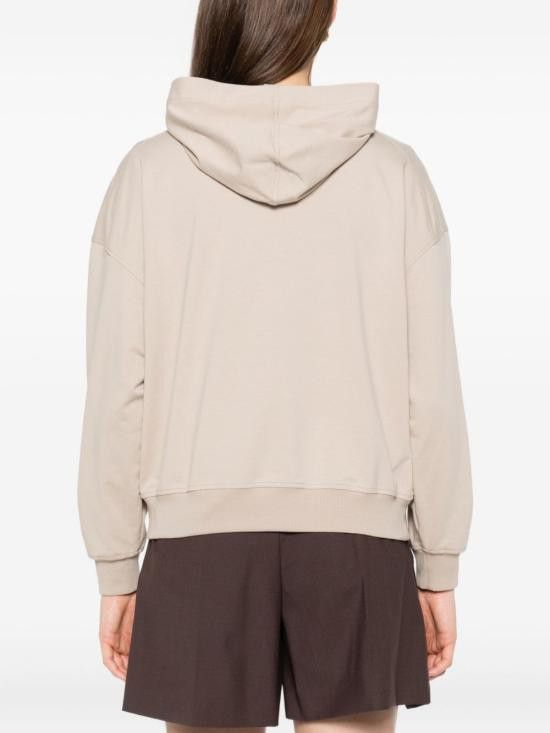 Brunello Cucinelli BRUNELLO CUCINELLI Women Hoodies MP827FB706 C4274 Beige Size L / US 10 / IT 46 - 2 Thumbnail