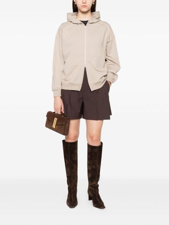 Brunello Cucinelli BRUNELLO CUCINELLI Women Hoodies MP827FB706 C4274 Beige Size L / US 10 / IT 46 - 5 Thumbnail