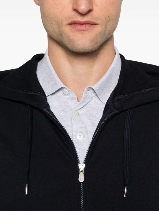 Brunello Cucinelli BRUNELLO CUCINELLI Women Hoodies MW8639069G C4425 Blue Size S / US 4 / IT 40 - 5 Thumbnail