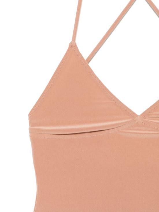 Norma Kamali NORMA KAMALI Women Bodysuit Tops KK125XPLP23 833 Beige Size M / US 6-8 / IT 42-44 - 3 Thumbnail
