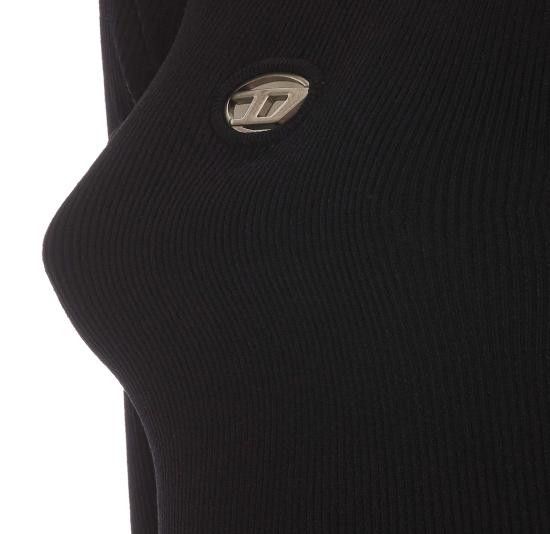 Diesel DIESEL Women Sweater A14189 0DLAX9XX Black Size L / US 10 / IT 46 - 3 Thumbnail