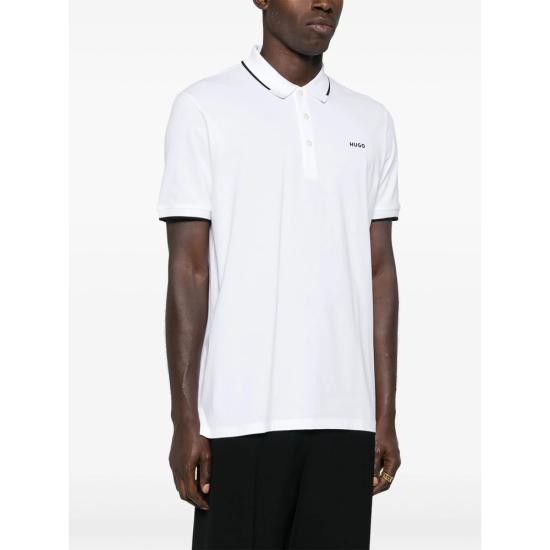Hugo Boss HUGO BOSS Men Polo Shirts 50467344 100 WHITE Size US M / EU 48-50 / 2 - 2 Thumbnail
