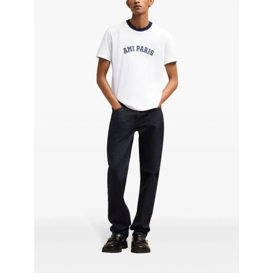 AMI AMI Men T-Shirts UTS047 724 100 WHITE Size US L / EU 52-54 / 3 - 3 Thumbnail