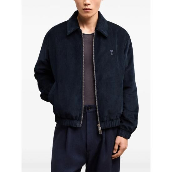 AMI AMI Men Bomber Jackets HJK037 CO0089 4011 BLUE Size US S / EU 44-46 / 1 - 6 Thumbnail