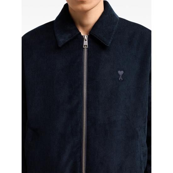 AMI AMI Men Bomber Jackets HJK037 CO0089 4011 BLUE Size US M / EU 48-50 / 2 - 5 Thumbnail