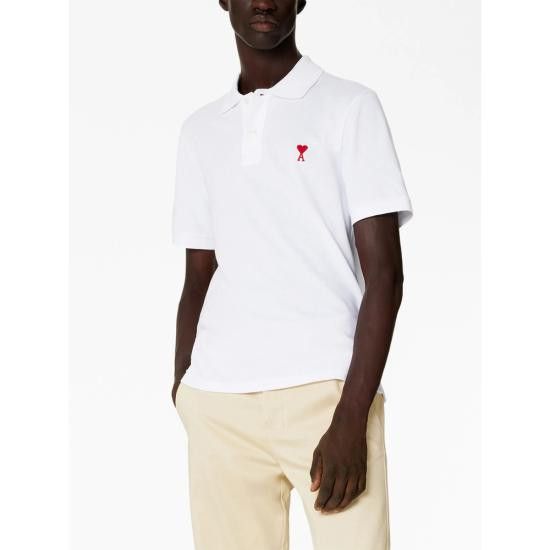 AMI AMI Men Polo Shirts BFHPL001 760 100 WHITE Size US S / EU 44-46 / 1 - 4 Thumbnail