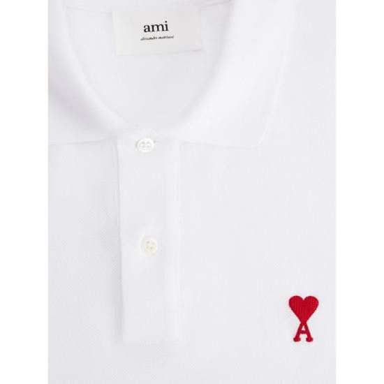 AMI AMI Men Polo Shirts BFHPL001 760 100 WHITE Size US S / EU 44-46 / 1 - 2 Thumbnail