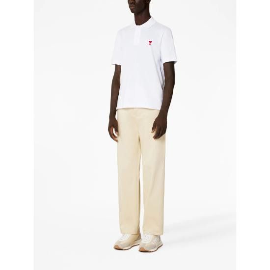 AMI AMI Men Polo Shirts BFHPL001 760 100 WHITE Size US XL / EU 56 / 4 - 5 Thumbnail