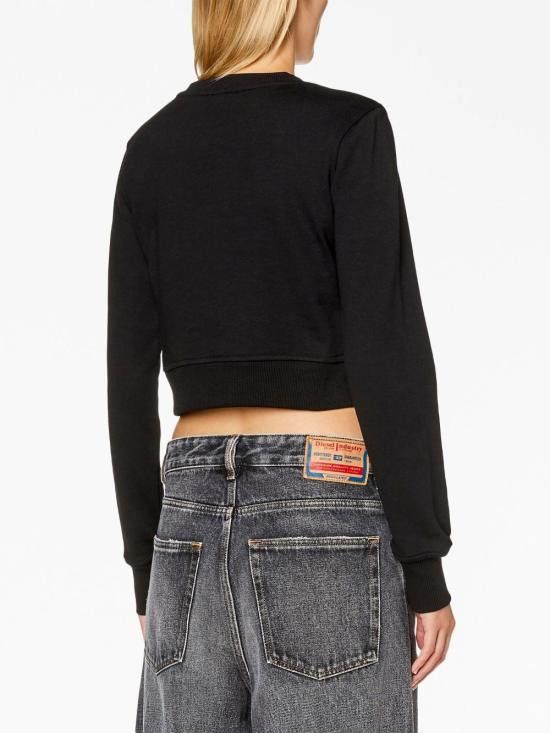 Diesel DIESEL Women Hoodies A09931 0GRAC9XX Black Size L / US 10 / IT 46 - 3 Thumbnail