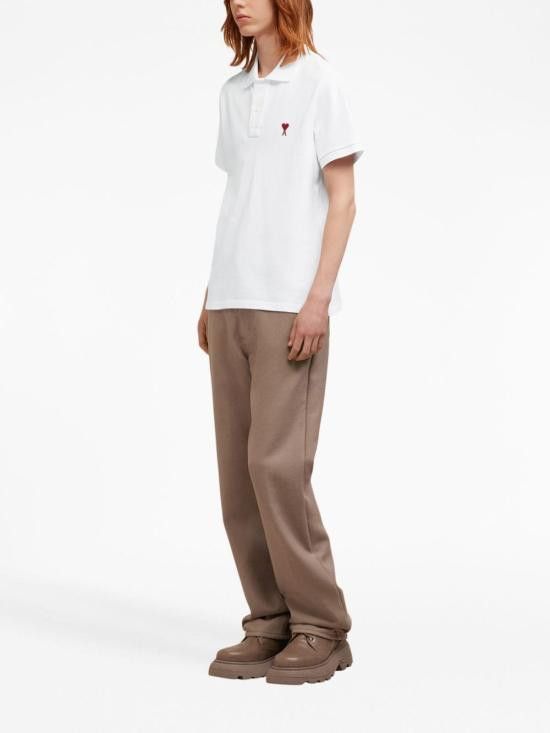AMI AMI Men Polo Shirts BFUPL001 760100 White Size US M / EU 48-50 / 2 - 3 Thumbnail