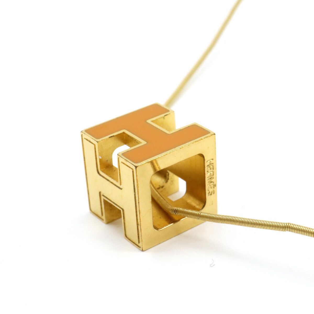 Hermes Hermes Hermes Caged d'H H Cube Necklace Metal Necklace DUTY FREE for USA Size ONE SIZE - 3 Thumbnail