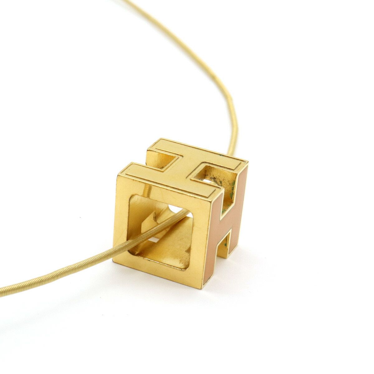 Hermes Hermes Hermes Caged d'H H Cube Necklace Metal Necklace DUTY FREE for USA Size ONE SIZE - 4 Thumbnail