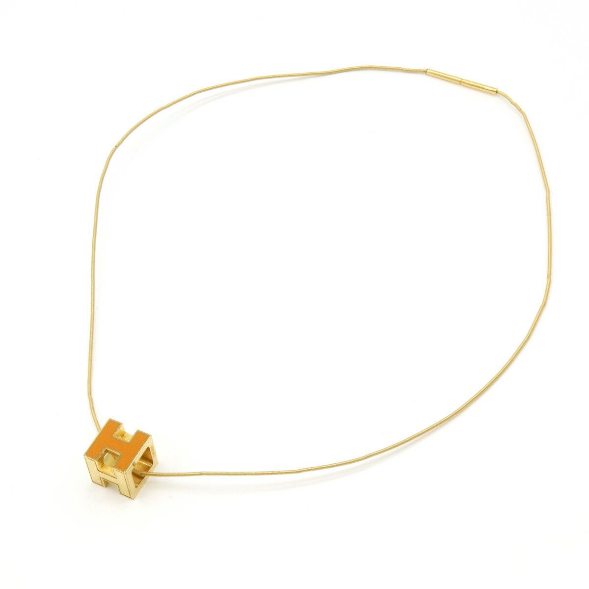 Hermes Hermes Hermes Caged d'H H Cube Necklace Metal Necklace DUTY FREE for USA Size ONE SIZE - 2 Thumbnail