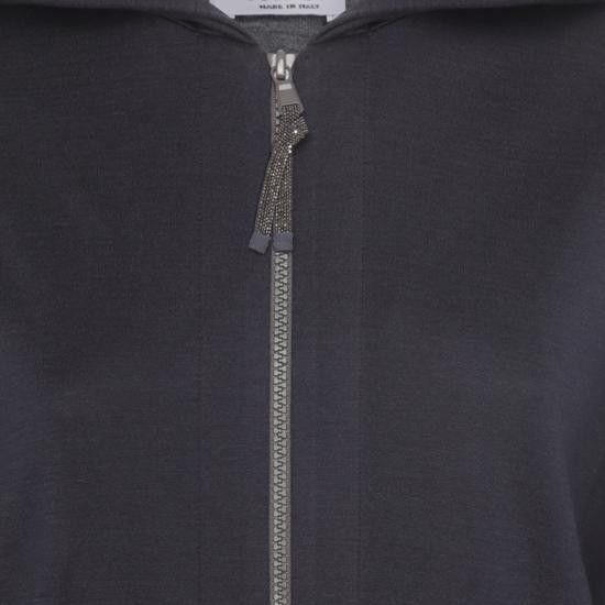 Brunello Cucinelli BRUNELLO CUCINELLI Women Hoodies MD828SB806 C8366 Blue Size M / US 6-8 / IT 42-44 - 6 Thumbnail