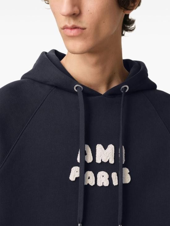 AMI AMI Men Hoodies USW275 7474011 Blue Size US L / EU 52-54 / 3 - 3 Thumbnail