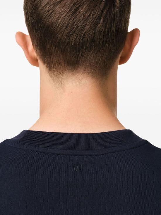 AMI AMI Men T-Shirts HTS055 7264011 Blue Size US L / EU 52-54 / 3 - 6 Thumbnail