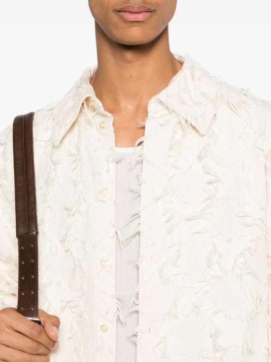 Sefr SEFR Men Long Tops WES FRINGEDWHITETWILL White Size US XL / EU 56 / 4 - 4 Thumbnail