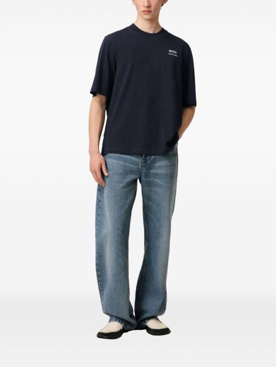 AMI AMI Men T-Shirts HTS048 JE01194011 Blue Size US XL / EU 56 / 4 - 2 Thumbnail