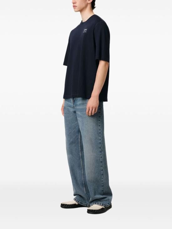 AMI AMI Men T-Shirts HTS048 JE01194011 Blue Size US XL / EU 56 / 4 - 4 Thumbnail