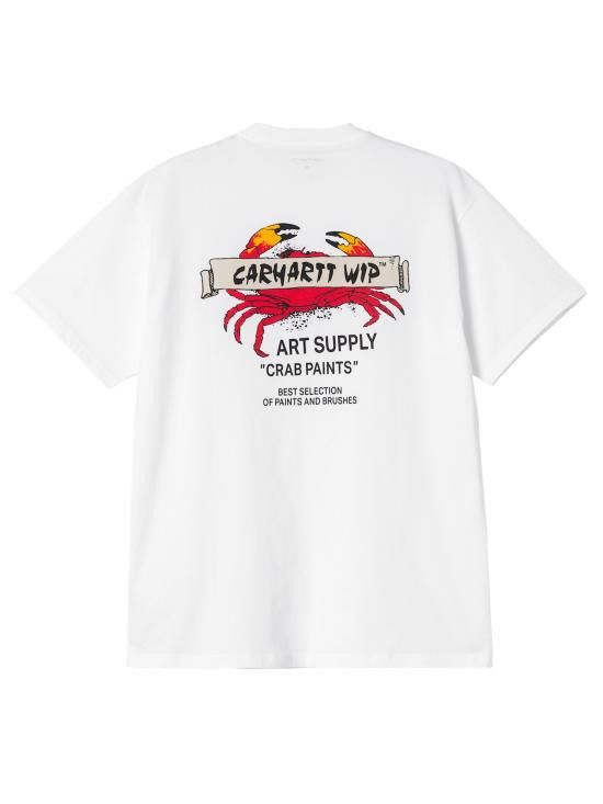 Carhartt Wip CARHARTT WIP Men T-Shirts I034778 02XX White Size US M / EU 48-50 / 2 - 2 Thumbnail