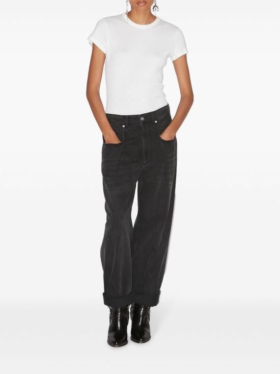 Isabel Marant Etoile ISABEL MARANT ETOILE Women Denim Pants PA0501FB C1H01E 02FK Black Size 25" / US 0 / IT 36 - 5 Thumbnail
