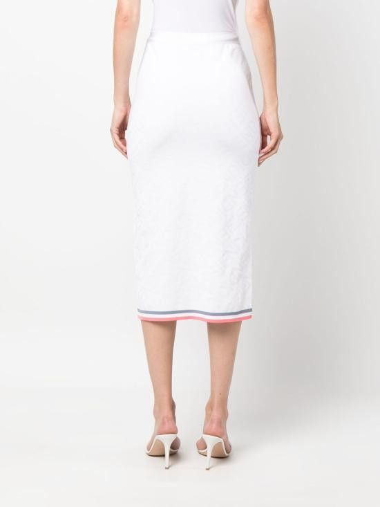 Fendi FENDI Women Mid Skirts FZQ719 ANZEF0ZNM White Size 28" / US 6 / IT 42 - 5 Thumbnail