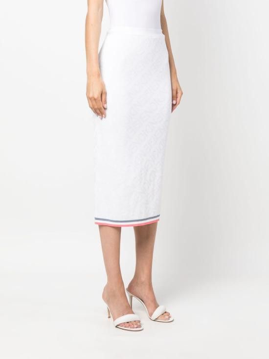 Fendi FENDI Women Mid Skirts FZQ719 ANZEF0ZNM White Size 28" / US 6 / IT 42 - 3 Thumbnail