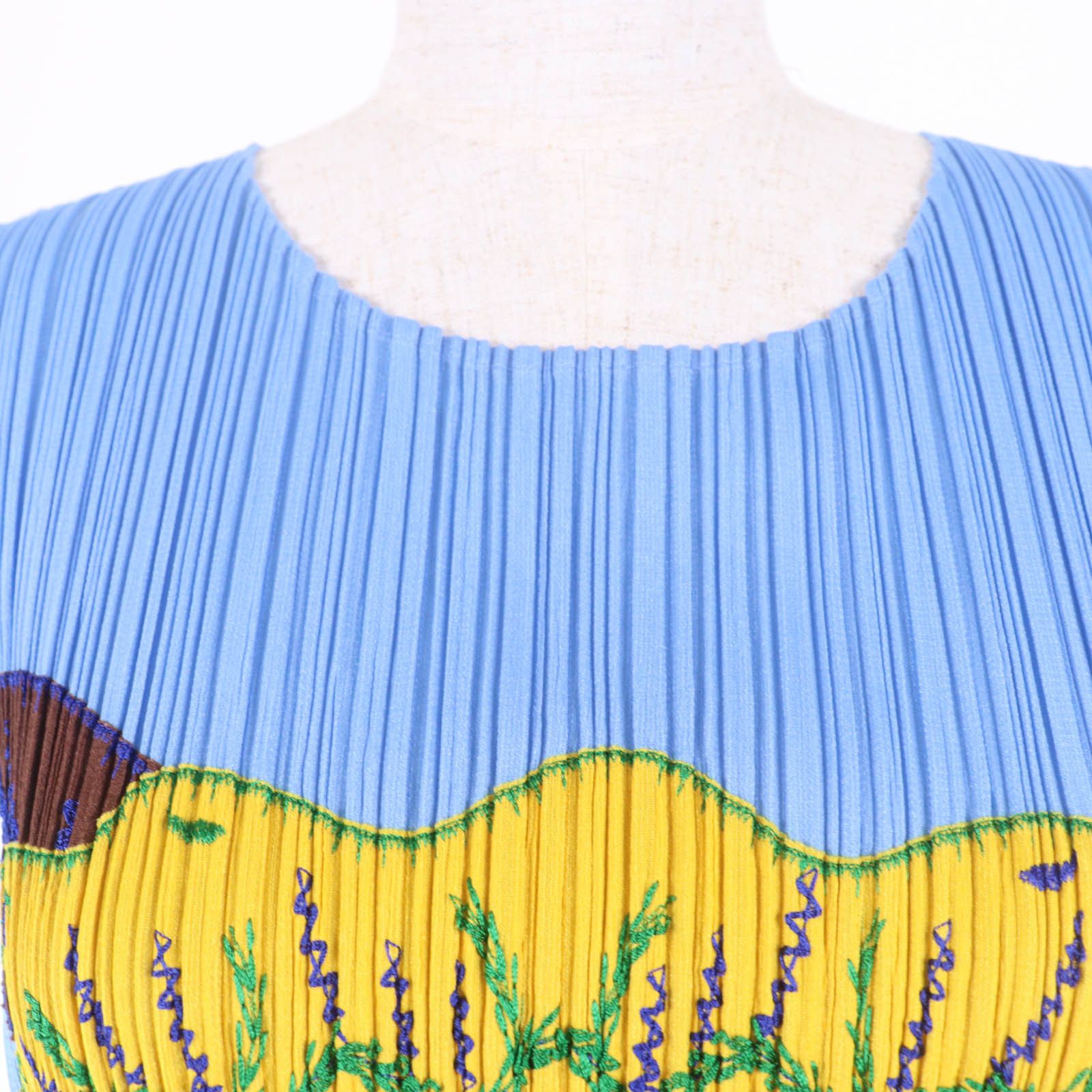 Issey Miyake Issey Miyake PLEATS PLEASE Tropical Flower with Fringe T-shirt Cotton T-Shirts PP91-JK572 DUTY FREE for USA Size ONE SIZE - 4 Thumbnail