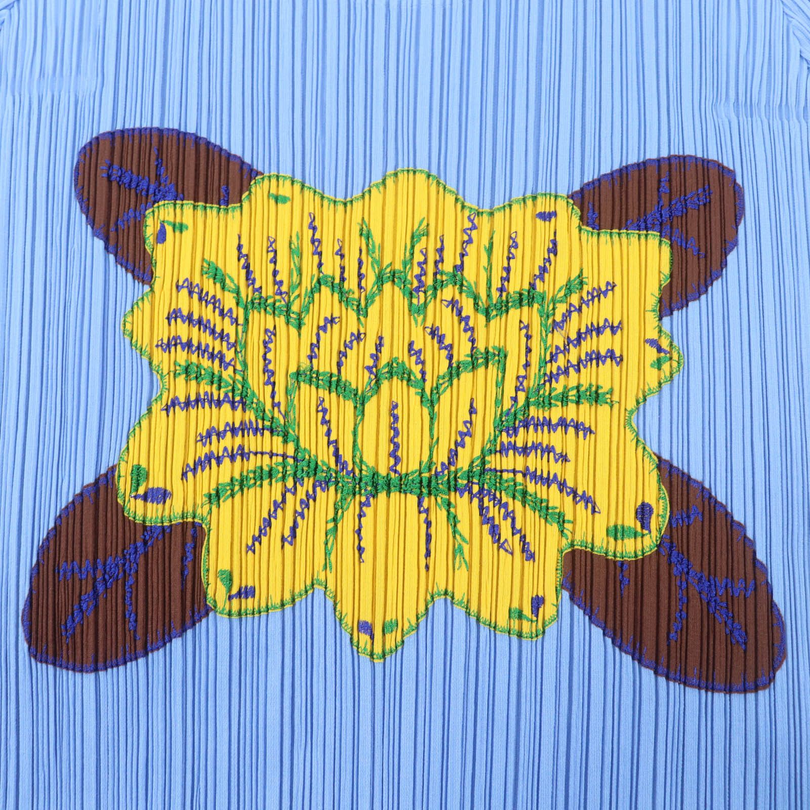Issey Miyake Issey Miyake PLEATS PLEASE Tropical Flower with Fringe T-shirt Cotton T-Shirts PP91-JK572 DUTY FREE for USA Size ONE SIZE - 5 Thumbnail