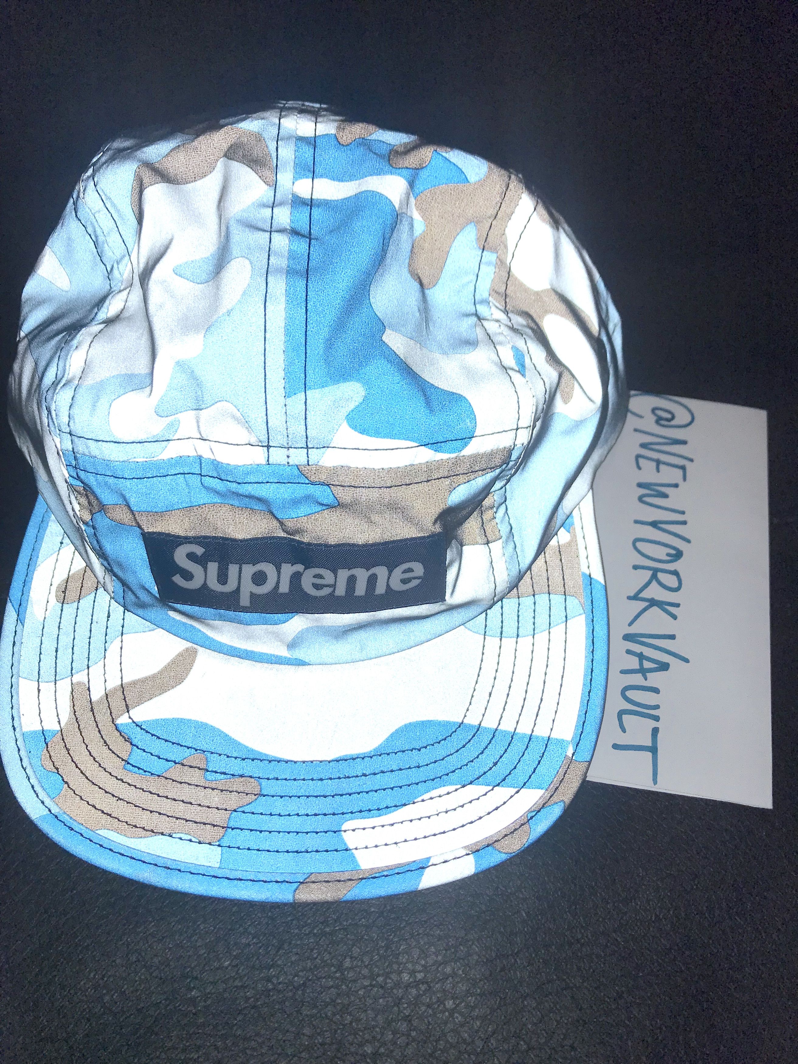 Supreme Supreme Reflective Camo Camp Cap *Blue* | Grailed