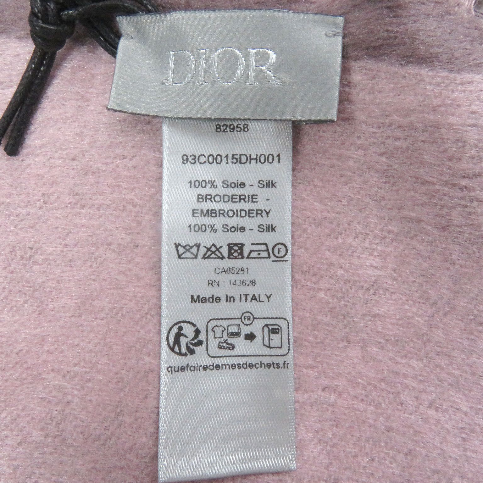 Dior Dior Dior CD logo embroidery Silk Scarf Others Scarf 93C0015DH001 DUTY FREE for USA Size ONE SIZE - 7 Thumbnail