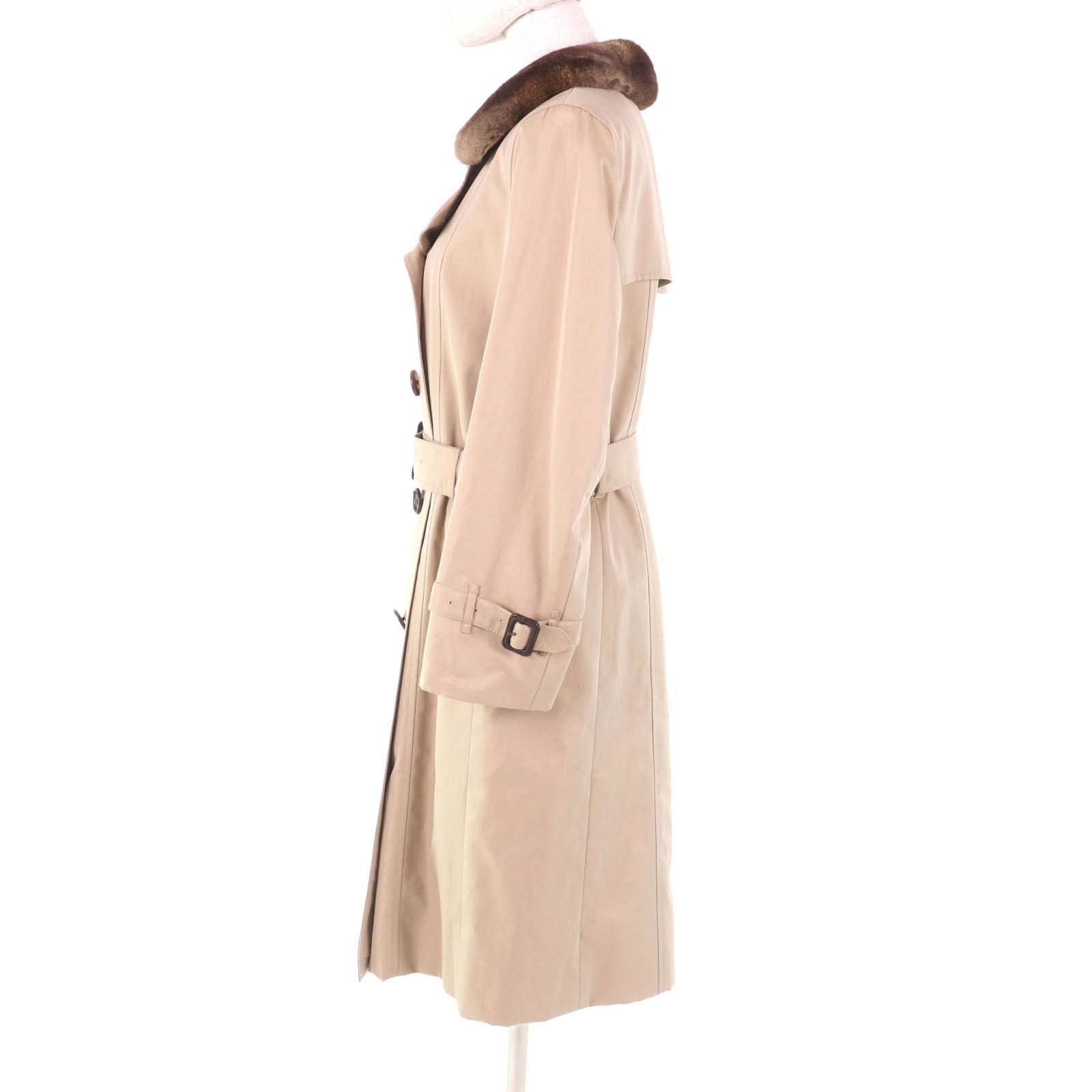 Burberry Burberry Burberry London Rex fur trench coat Natural Material Outerwear FD249-633-42 DUTY FREE for USA Size ONE SIZE - 2 Thumbnail