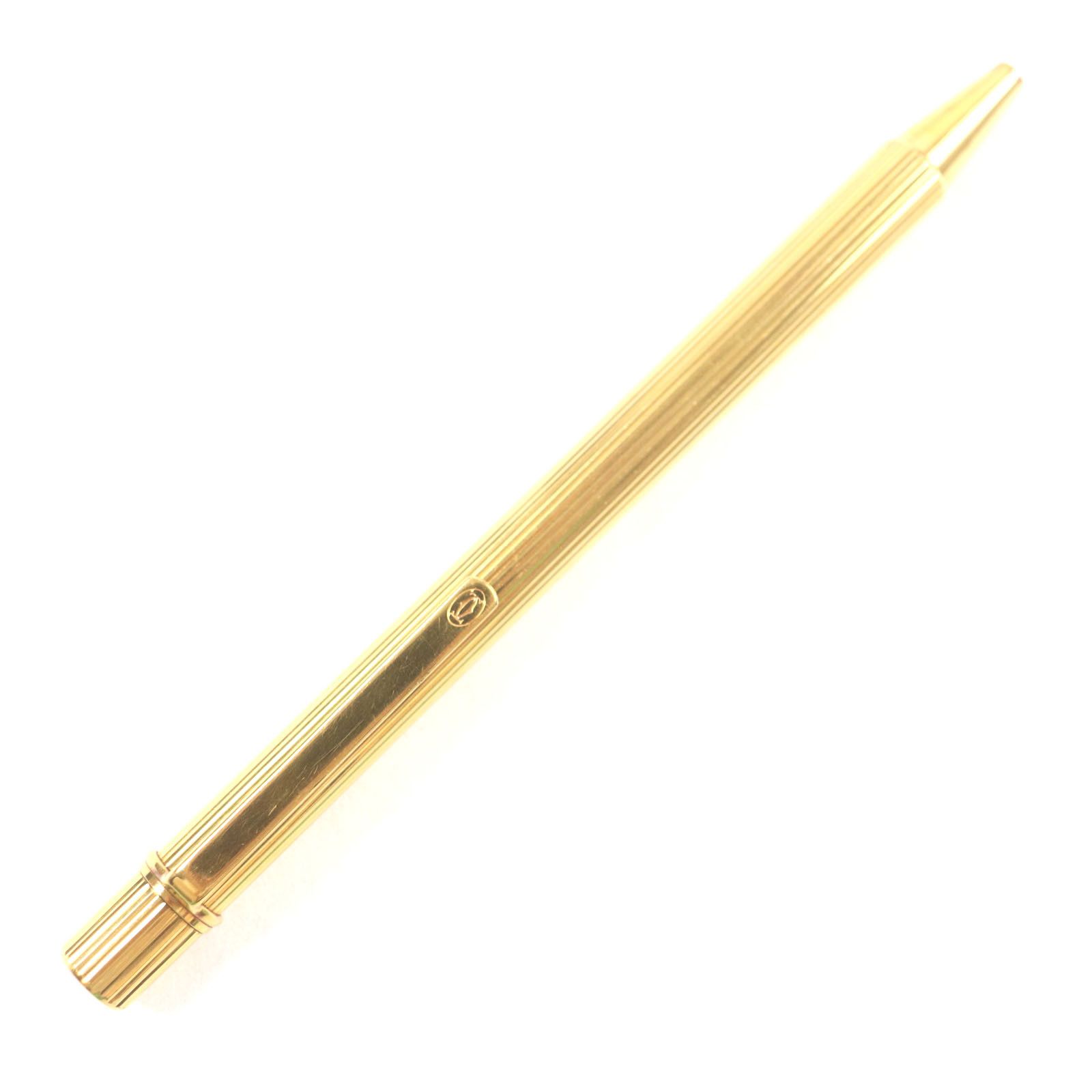 Cartier Cartier Cartier Must de Cartier Stripe Pattern Ballpoint Pen Metal Pen DUTY FREE for USA Size ONE SIZE - 2 Thumbnail