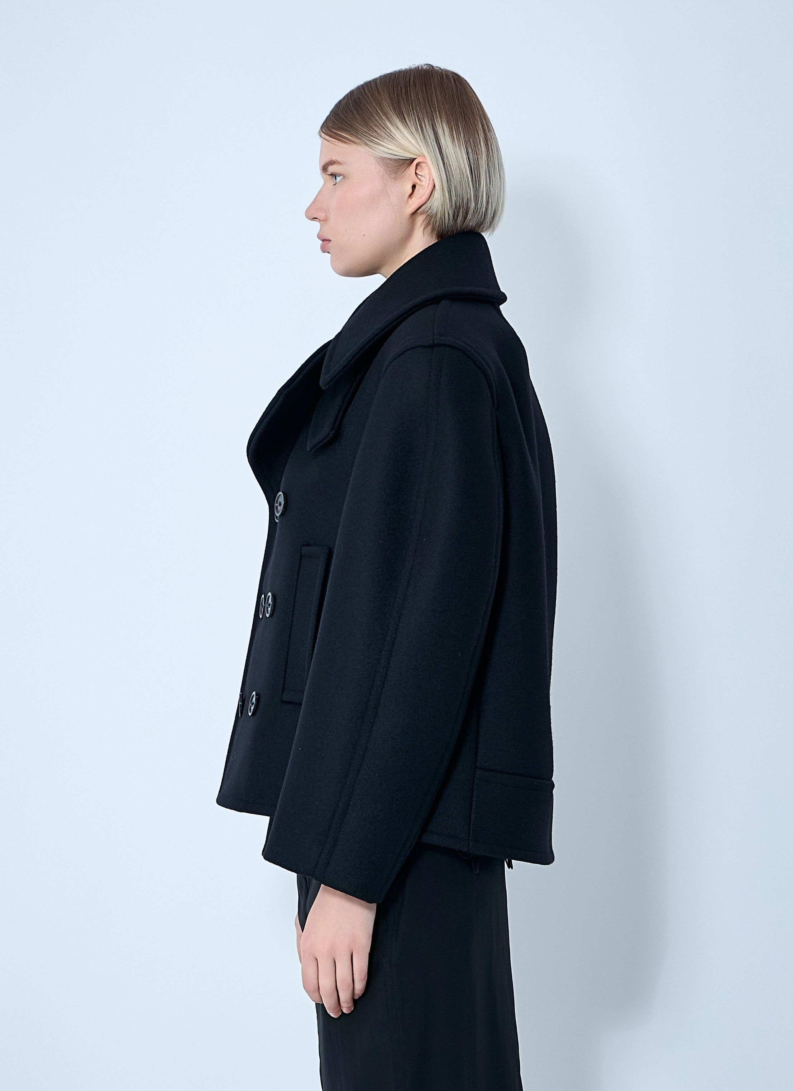 Saint Laurent Paris Wool Coat Size S / US 4 / IT 40 - 3 Thumbnail