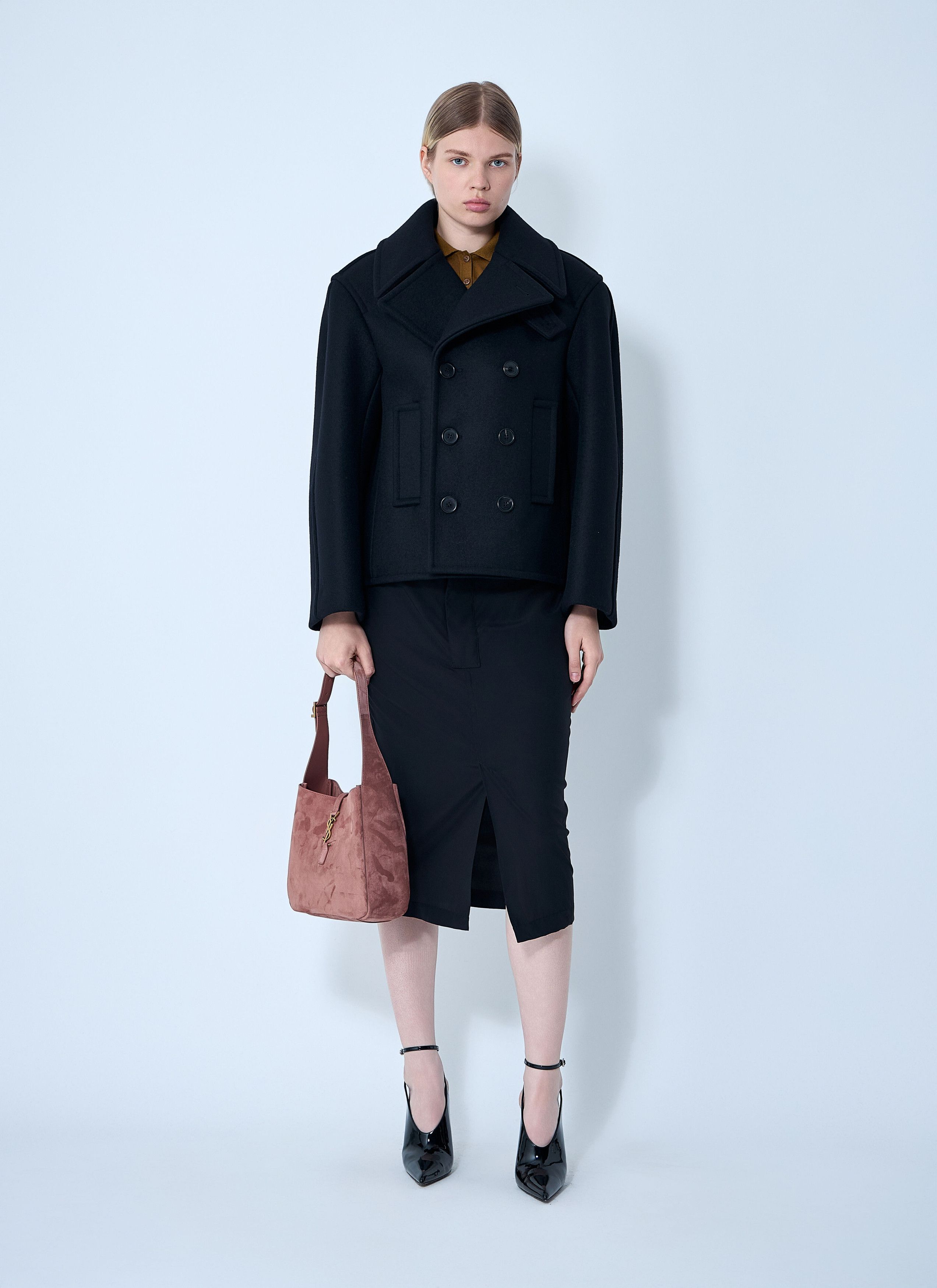 Saint Laurent Paris Wool Coat Size S / US 4 / IT 40 - 2 Thumbnail