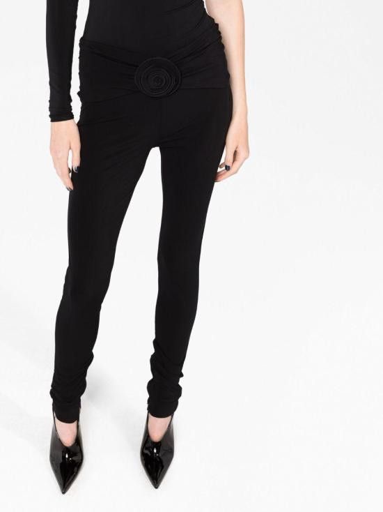 Magda Butrym MAGDA BUTRYM Women Straight Pants 213723 BLACK Size 27" / US 4 / IT 40 - 6 Thumbnail