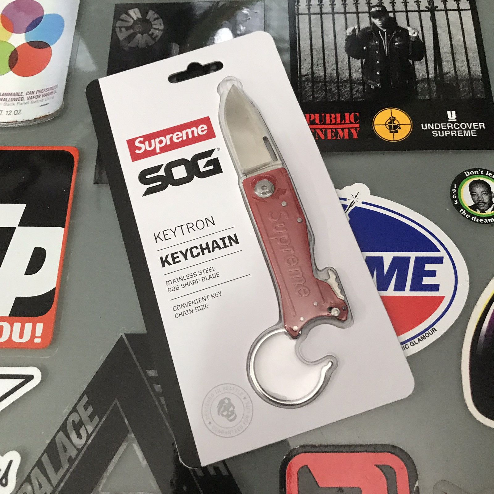 SOG Keytron Folding Knife Red