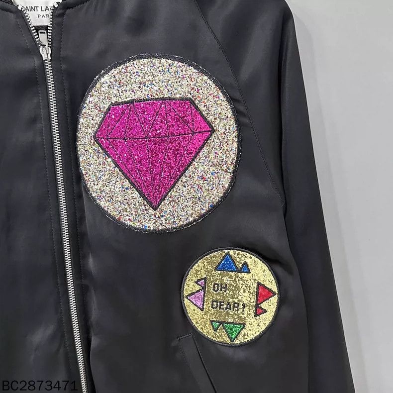 Saint Laurent Paris Saint Laurent Diamond Jacket with Glossy Finish Size US L / EU 52-54 / 3 - 5 Thumbnail