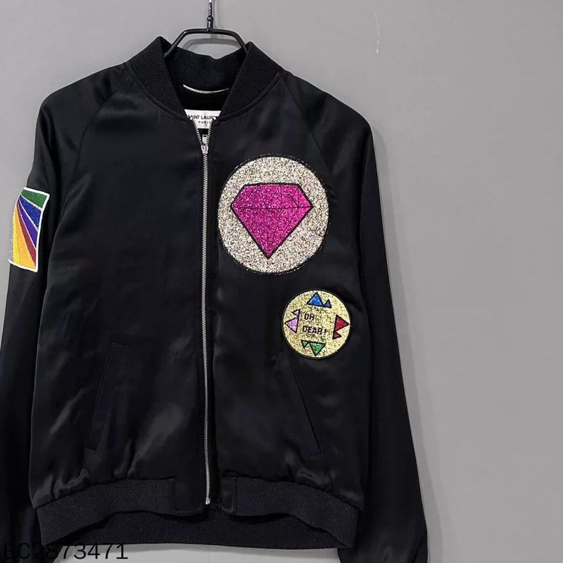 Saint Laurent Paris Saint Laurent Diamond Jacket with Glossy Finish Size US L / EU 52-54 / 3 - 6 Thumbnail
