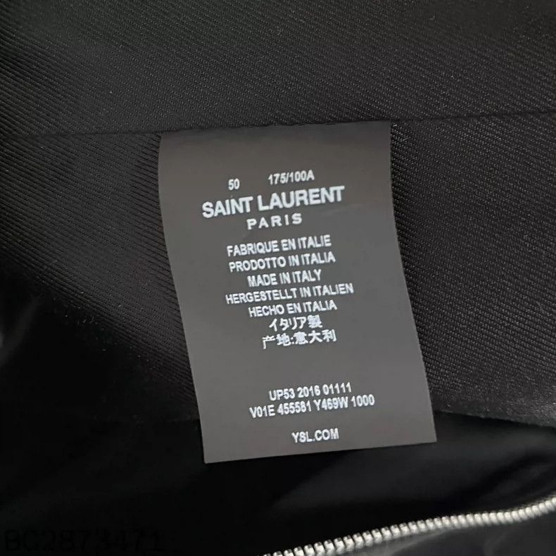 Saint Laurent Paris Saint Laurent Diamond Jacket with Glossy Finish Size US L / EU 52-54 / 3 - 3 Thumbnail