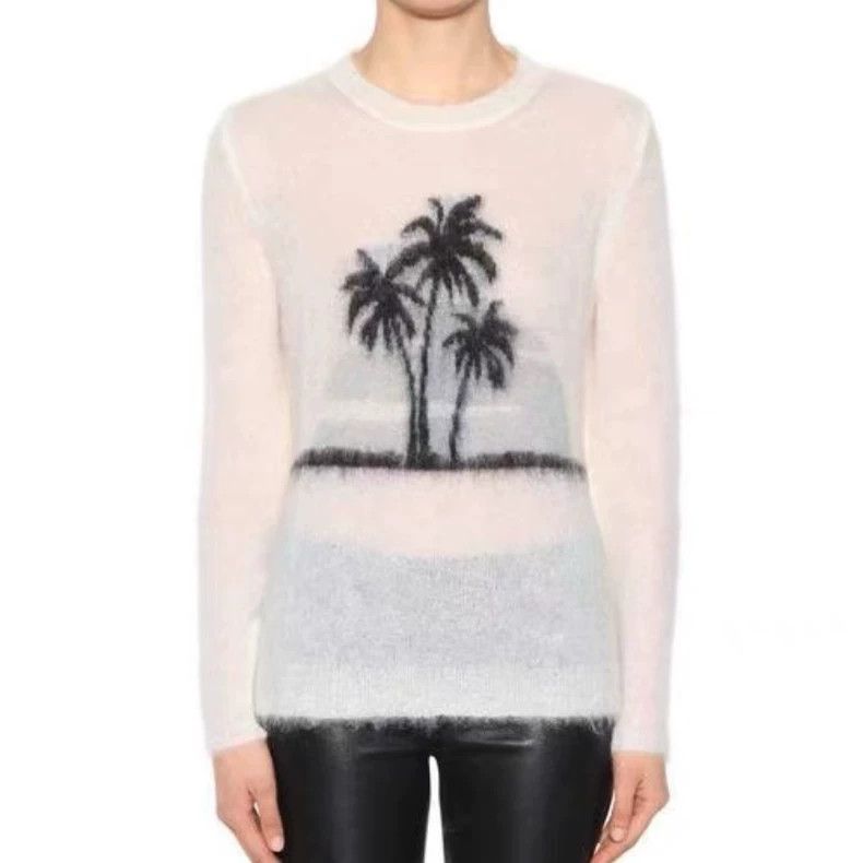 Saint Laurent Paris Saint Laurent Palm Tree Knit Sweater Size US XS / EU 42 / 0 - 8 Thumbnail