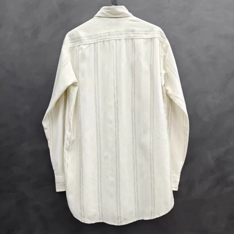 Saint Laurent Paris Saint Laurent Striped Button-Up Shirt with Pearl Buttons Size US XS / EU 42 / 0 - 2 Thumbnail