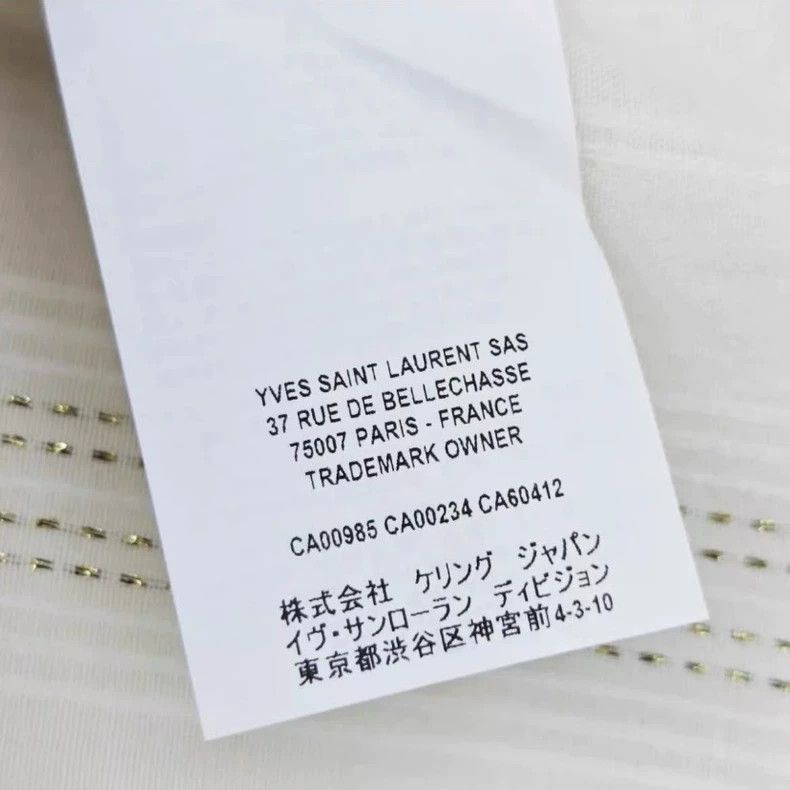 Saint Laurent Paris Saint Laurent Striped Button-Up Shirt with Pearl Buttons Size US XS / EU 42 / 0 - 7 Thumbnail