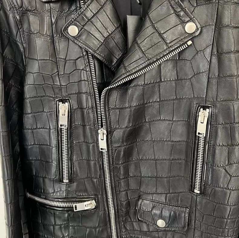 Saint Laurent Paris Saint Laurent Limited Edition Crocodile Leather Jacket Size US L / EU 52-54 / 3 - 2 Thumbnail